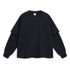 Solid Color Mock Two Piece Sweatshirt