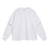 Women's Solid Color Mock Two Piece Sweatshirt-INNBLAC