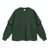 Women's Solid Color Mock Two Piece Sweatshirt-INNBLAC