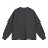 Women's Solid Color Mock Two Piece Sweatshirt-INNBLAC