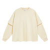 Women's Solid Color Mock Two Piece Sweatshirt-INNBLAC