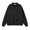 Solid Color Polo Sweatshirt