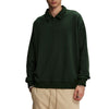 Solid Color Polo Sweatshirt