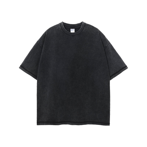 Stone Wash Thick Boxy T Shirt 8oz-INNBLAC