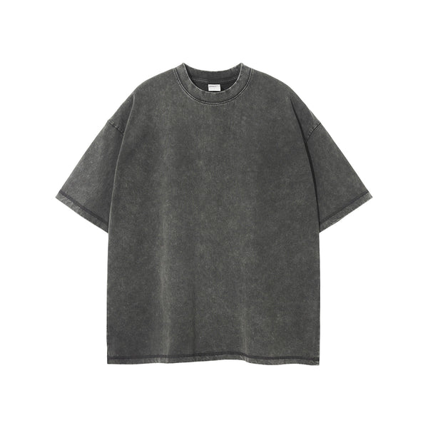 Stone Wash Thick Boxy T Shirt 8oz-INNBLAC