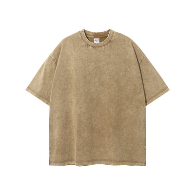 Stone Wash Thick Boxy T Shirt 8oz-INNBLAC