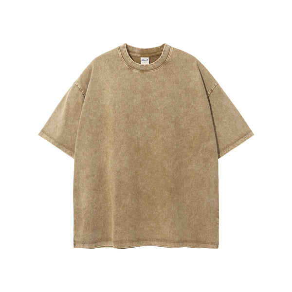 Stone Wash Thick Boxy T Shirt 8oz-INNBLAC