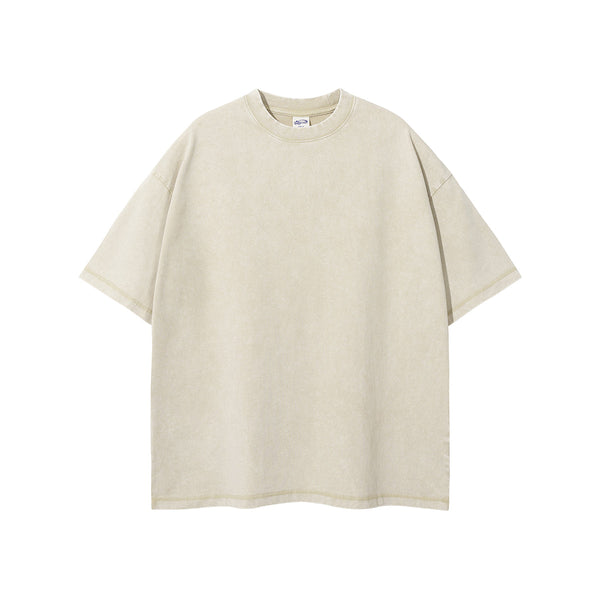 Stone Wash Thick Boxy T Shirt 8oz-INNBLAC