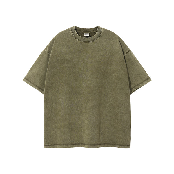 Stone Wash Thick Boxy T Shirt 8oz-INNBLAC