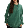 Women's Stone Wash Long Sleeve T Shirt-INNBLAC