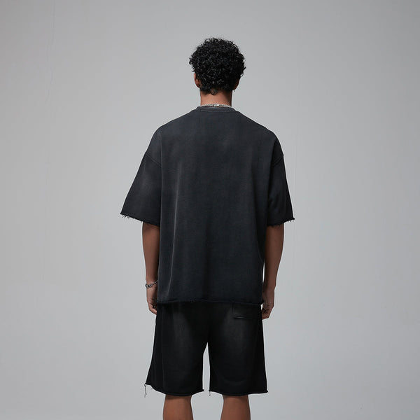 Stone Wash Super Heavyweight T Shirt 10.5oz-INNBLAC