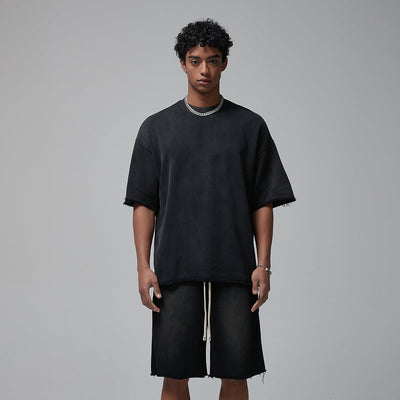 Stone Wash Super Heavyweight T Shirt 10.5oz-INNBLAC