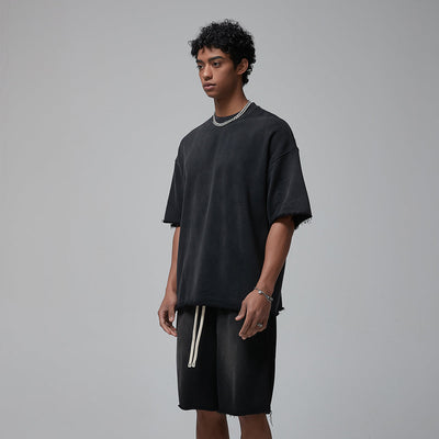 Stone Wash Super Heavyweight T Shirt 10.5oz-INNBLAC