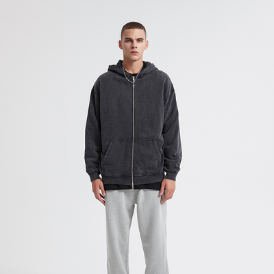 Stone Washed Distressed Hoodie