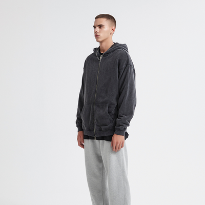 Stone Washed Distressed Hoodie