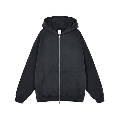 Stone Washed Distressed Hoodie