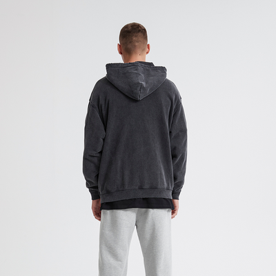 Stone Washed Distressed Hoodie