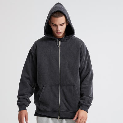 Stone Washed Distressed Hoodie