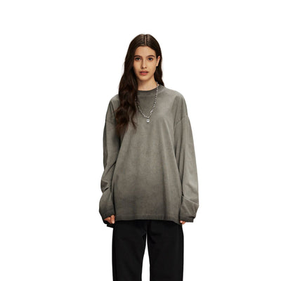 Women's Vintage Wash Distressed Sweatshirt-INNBLAC