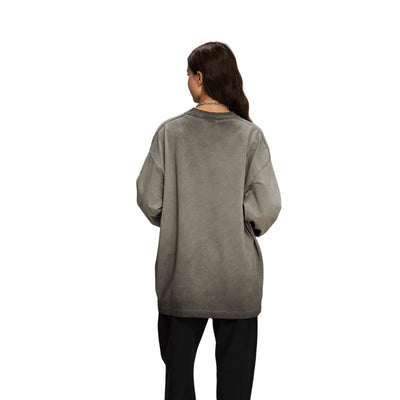 Women's Vintage Wash Distressed Sweatshirt-INNBLAC