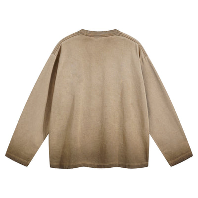 Women's Vintage Wash Distressed Sweatshirt-INNBLAC