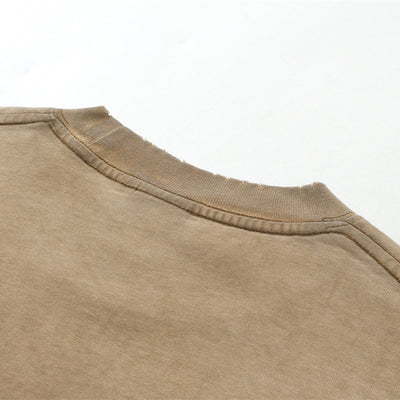 Women's Vintage Wash Distressed Sweatshirt-INNBLAC