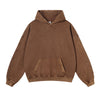 Women's Washed Distressed Thick Hoodie-INNBLAC