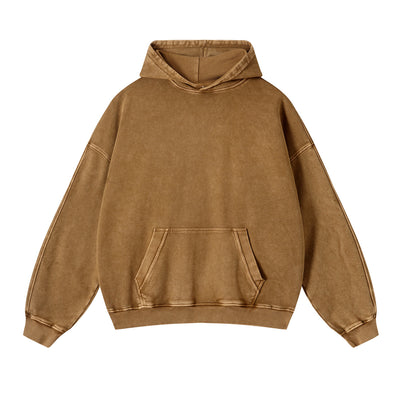 Washed Distressed Thick Hoodie