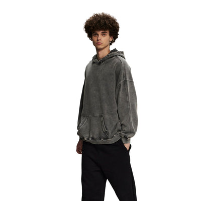 Washed Distressed Thick Hoodie