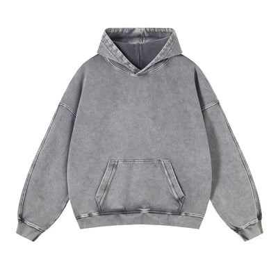 Washed Distressed Thick Hoodie