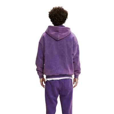 Washed Double Slider Zip Hoodie