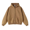 Women's Washed Double Slider Zip Hoodie-INNBLAC