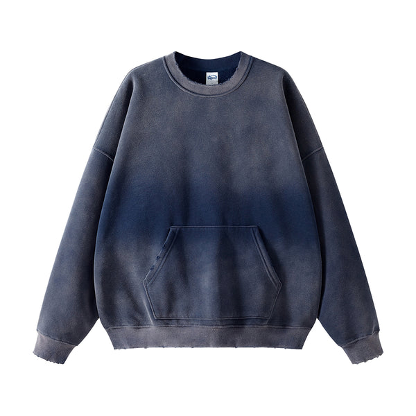 Washed French Terry Kangaroo Pocket Sweatshirt