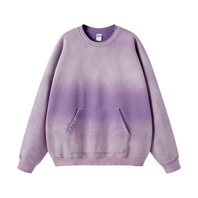 Washed French Terry Kangaroo Pocket Sweatshirt