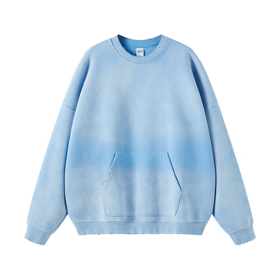 Washed French Terry Kangaroo Pocket Sweatshirt