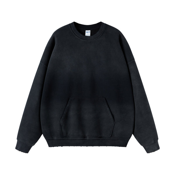 Washed French Terry Kangaroo Pocket Sweatshirt