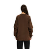 Women's Distressed Hem Mock Two Piece Sweatshirt-INNBLAC