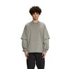 Distressed Hem Mock Two Piece Sweatshirt