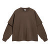 Distressed Hem Mock Two Piece Sweatshirt