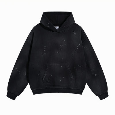 Acid Wash Faded Destructive Hoodie