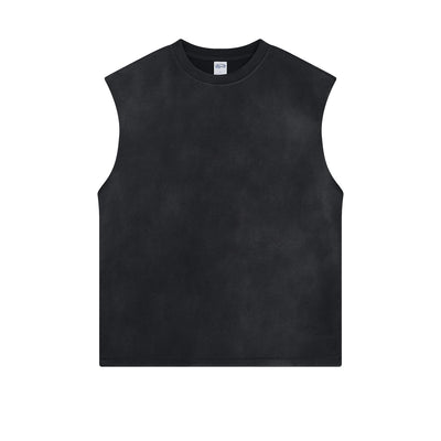 Women's Acid Wash Sleeveless T Shirt 7.5oz-INNBLAC