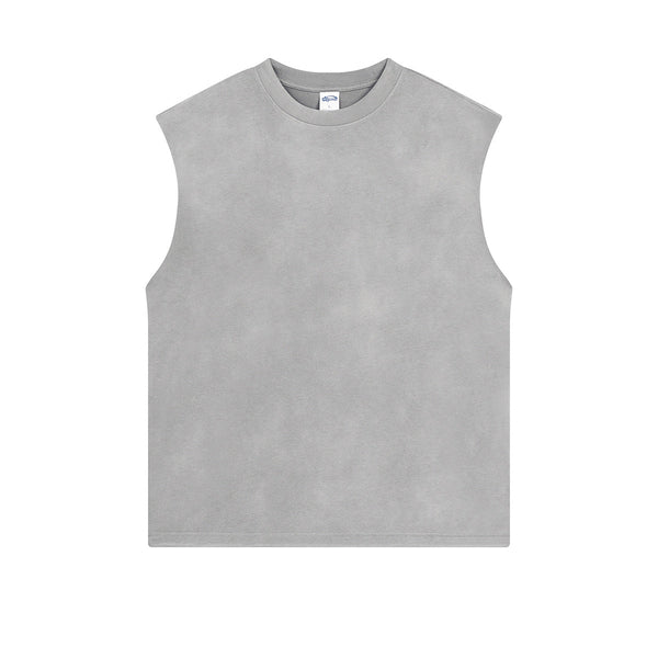 Women's Acid Wash Sleeveless T Shirt 7.5oz-INNBLAC