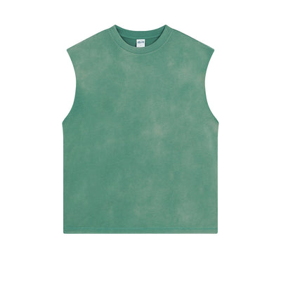 Women's Acid Wash Sleeveless T Shirt 7.5oz-INNBLAC