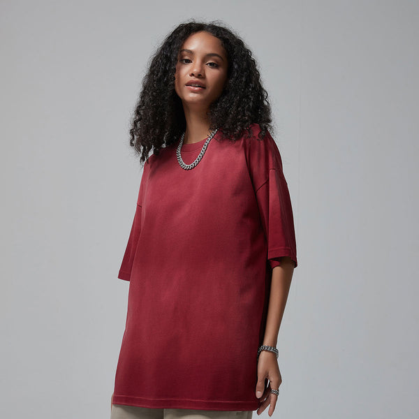 Stone Wash Women's Faded T Shirt 7.5oz-INNBLAC