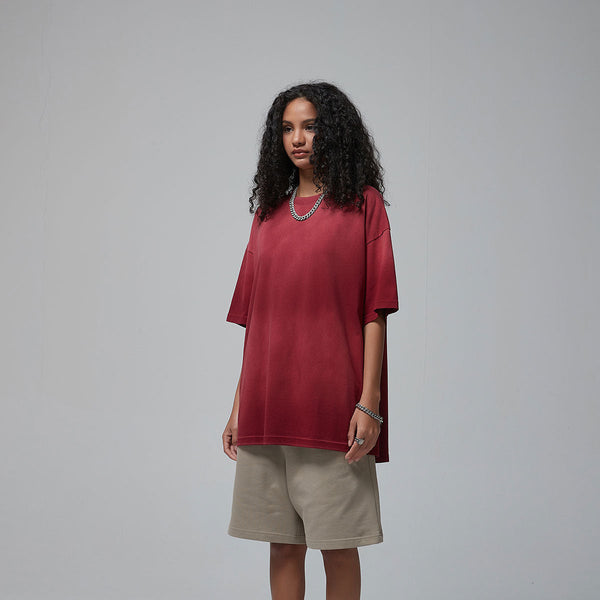 Stone Wash Women's Faded T Shirt 7.5oz-INNBLAC
