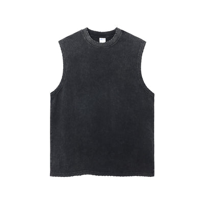 Women's Frayed Sleeveless T Shirt 8oz-INNBLAC