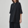 Women's Heavyweight Waffle-knit Polo Shirt 9.7oz-INNBLAC