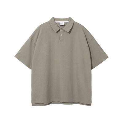 Women's Heavyweight Waffle-knit Polo Shirt 9.7oz-INNBLAC