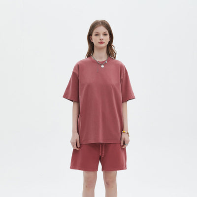 Women's Loose Fit Distressed T Shirt 7.5oz-INNBLAC