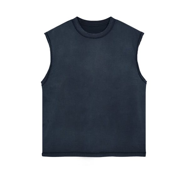 Women's Sleeveless Faded T Shirt 8oz-INNBLAC